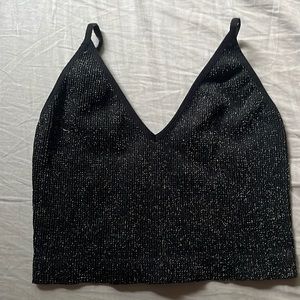 black glitter top